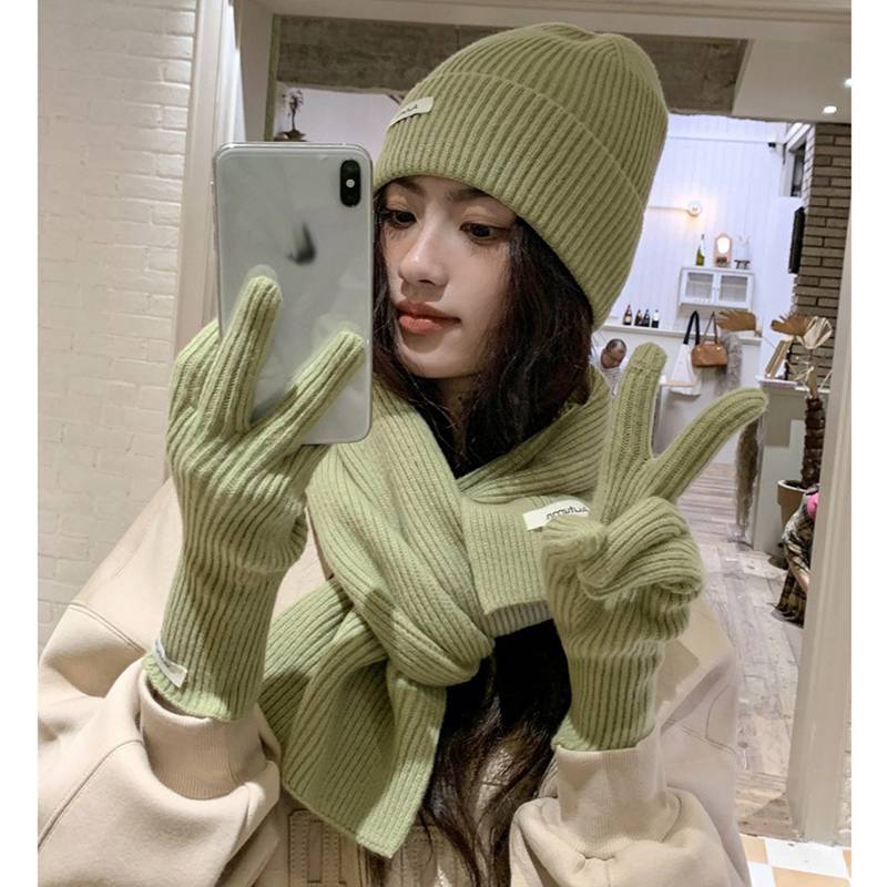 楽天市場】マフラー グローブ 帽子 厚手 3点セット ストール ニット