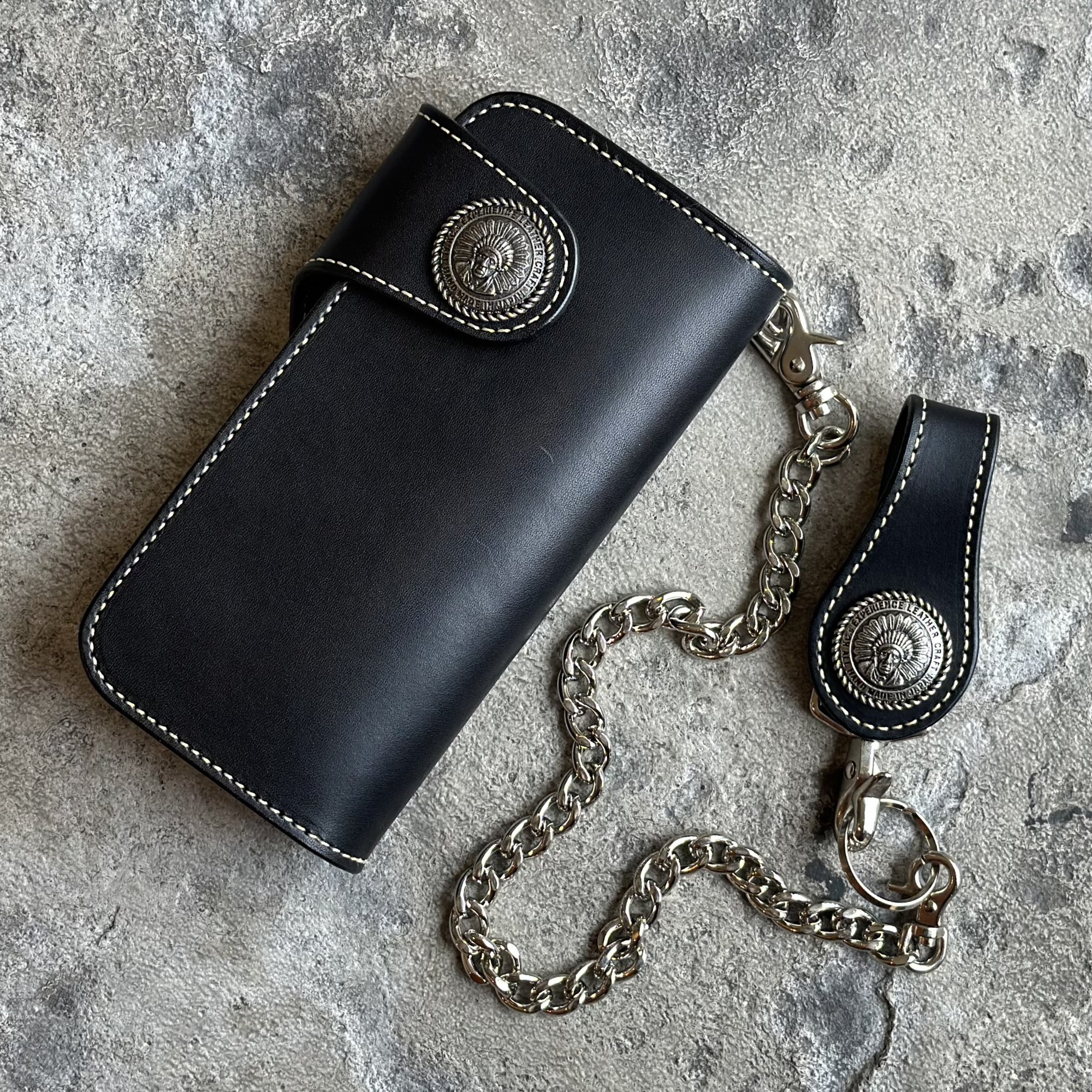 バイカー必須 ウォレット用ハート型 シルバーチェーン TYPE3 QBKB006