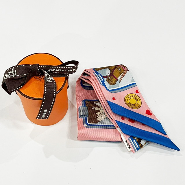 楽天市場】HERMES エルメス ツイリー エルメス・ストーリー ピンク
