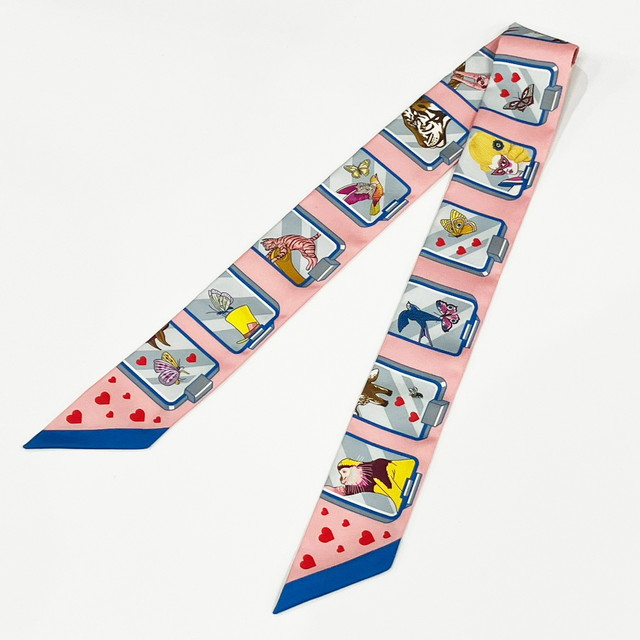 楽天市場】HERMES エルメス ツイリー エルメス・ストーリー ピンク