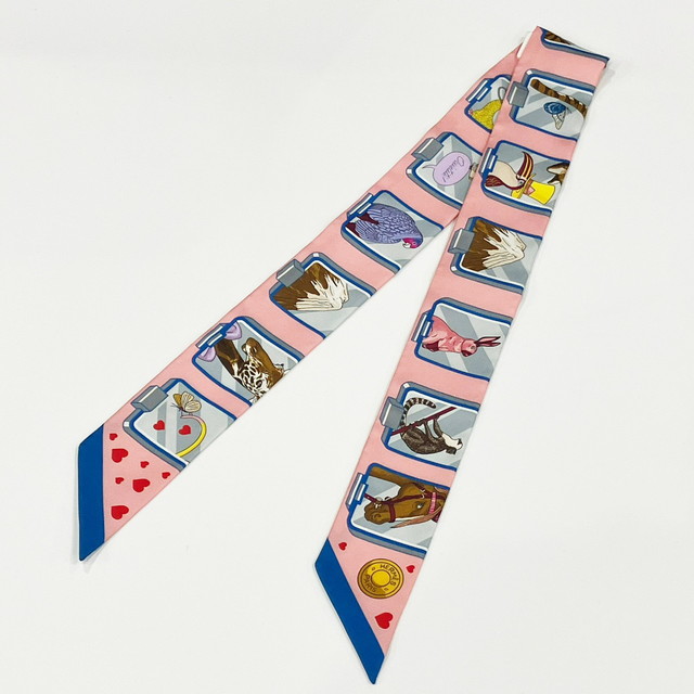 楽天市場】HERMES エルメス ツイリー エルメス・ストーリー ピンク