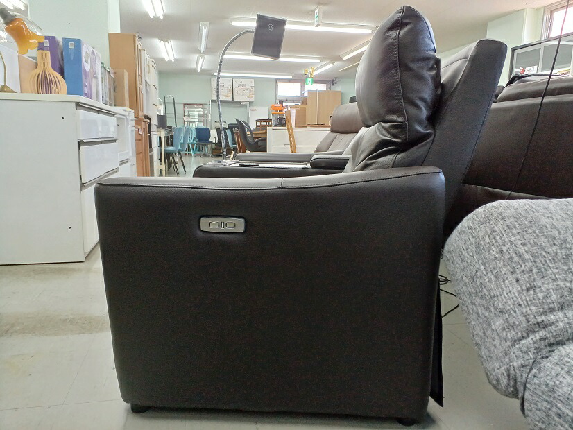楽天市場】【中古品】ニトリ 2人用電動本革リクライニングソファ（N
