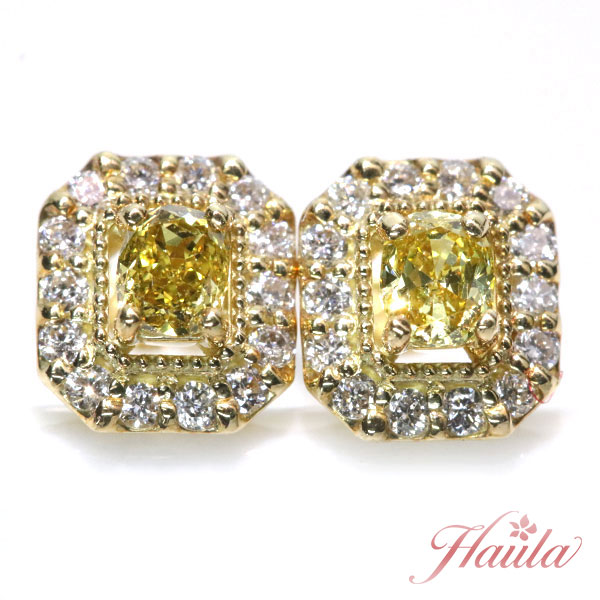 楽天市場】イエローダイヤモンド（イエローダイア） ピアス/イヤリング