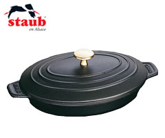 楽天市場】ストウブ オーバルホットプレート 23cm ブラック （staub