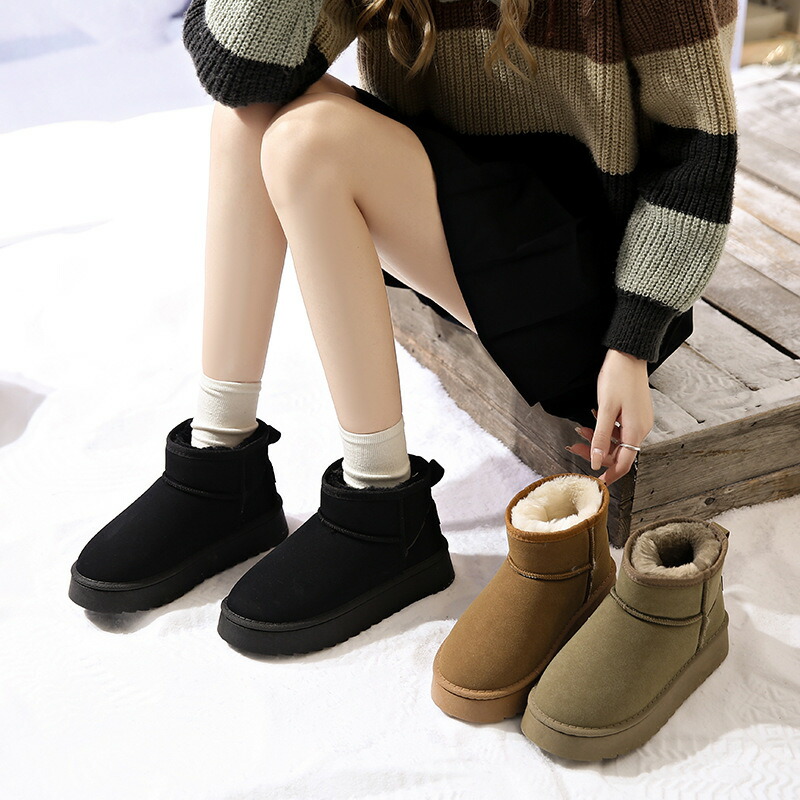 楽天市場】ムートンブーツ レディース ショートブーツ ファーブーツ 内