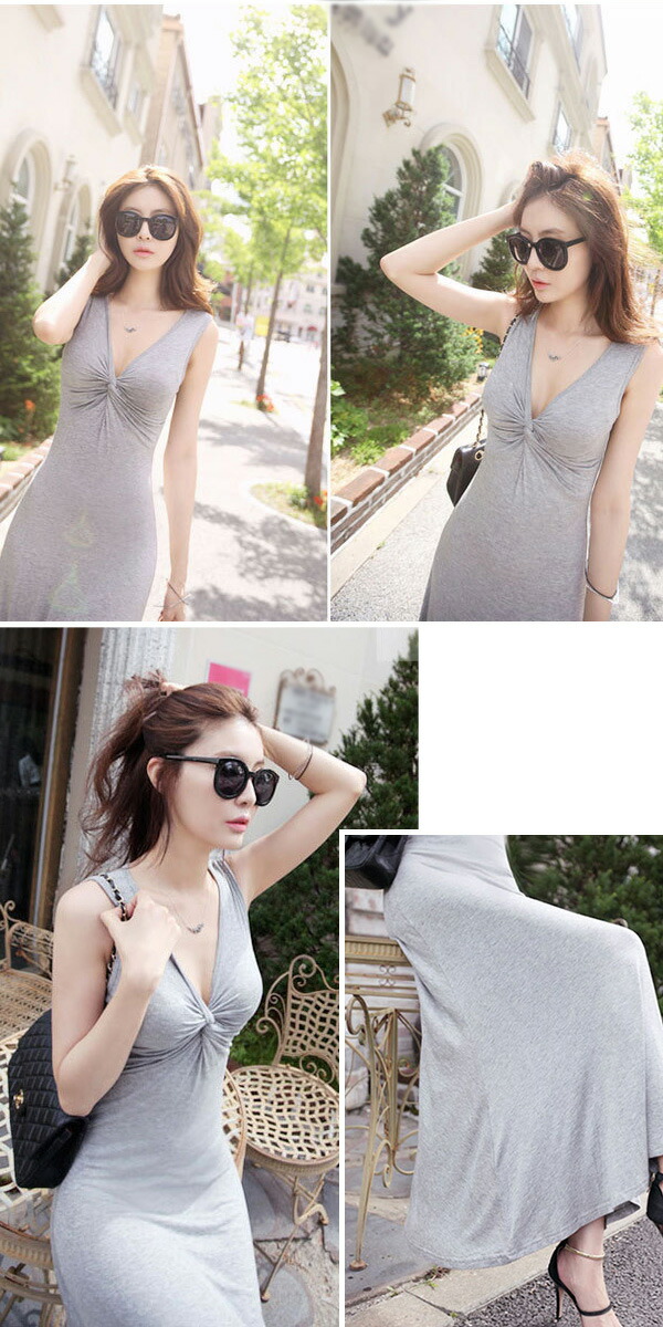 楽天市場】2A50 Vネックマキシワンピース ロングワンピース ロング丈