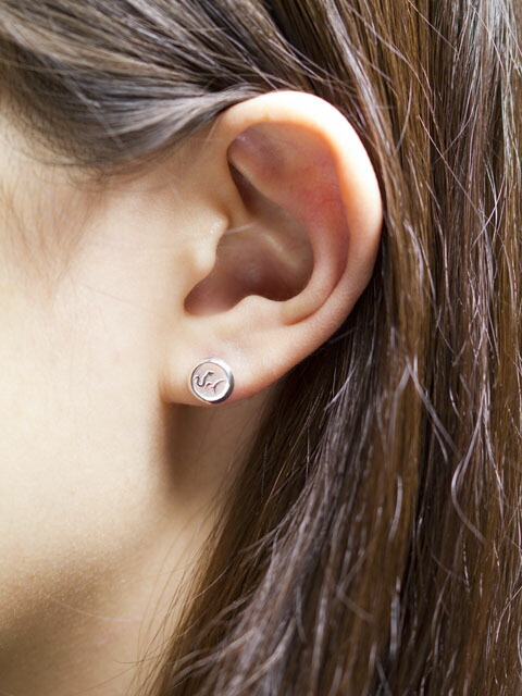 純銀 Sterling silver スターリングシルバー ピアスドバスケット