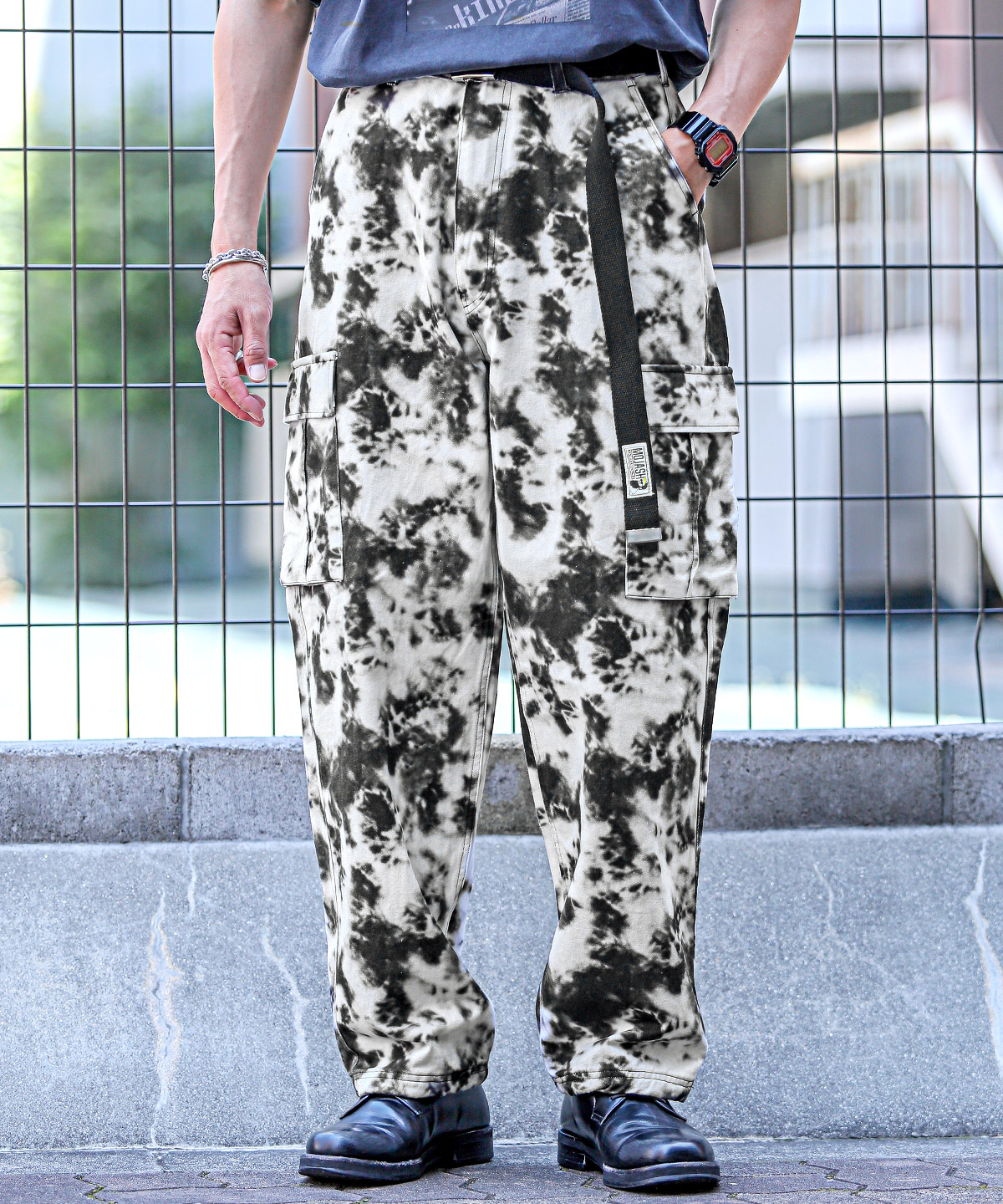 楽天市場】【送料無料】カーゴパンツ メンズ ワイドパンツ 総柄 迷彩