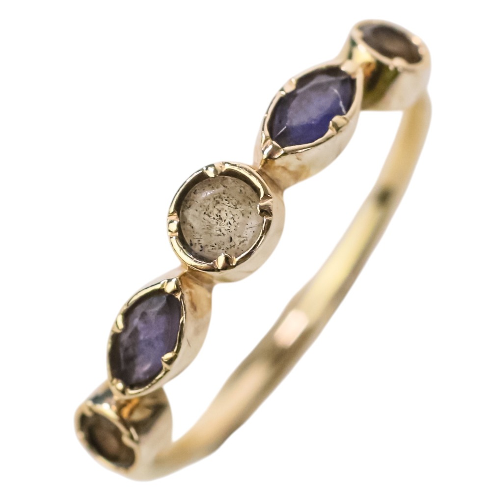 agete CLASSIC オパールリング 9号 アガット オパール アイオライト