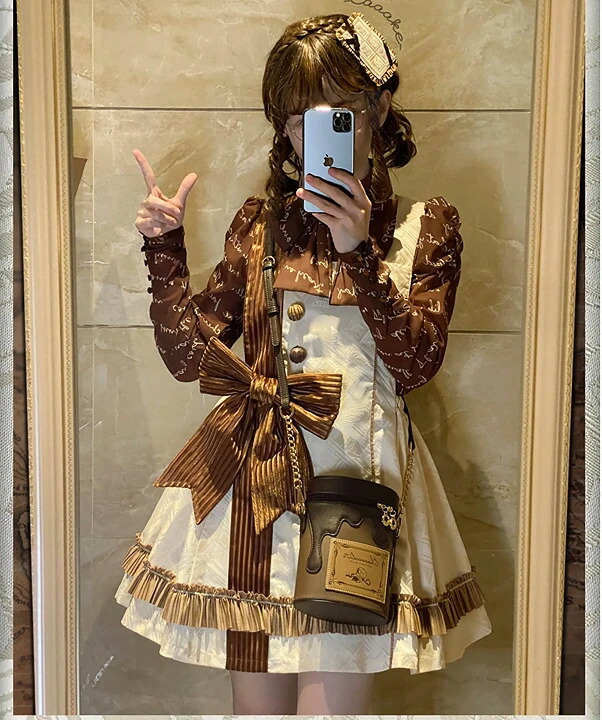 楽天市場】ロリータファッション ブラウス のみ 3色 チョコレート