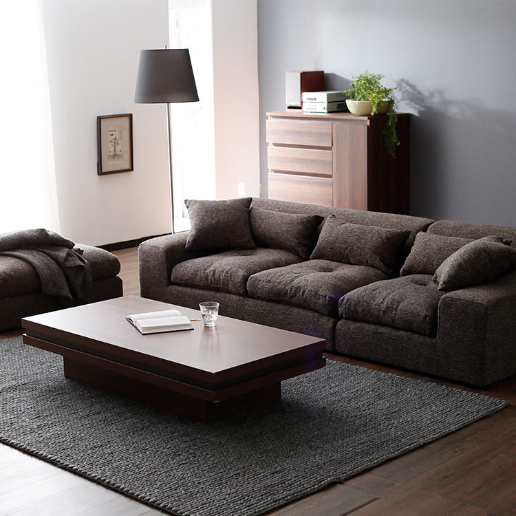 楽天市場】ローソファー 3人掛け l字 カウチソファ レザー コーナー