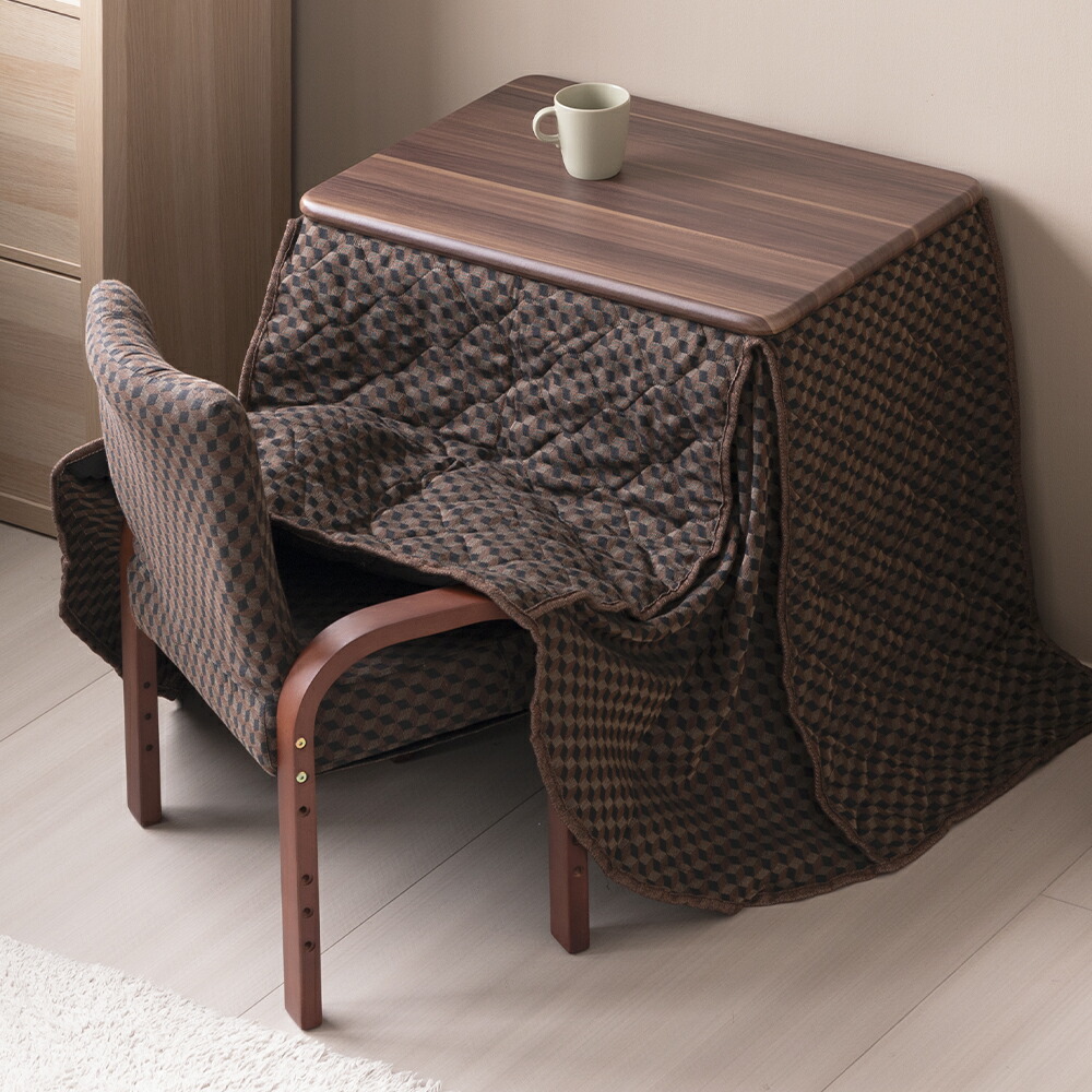 楽天市場】ハイタイプこたつセット 3点セット 70×50cm 長方形 高さ調節