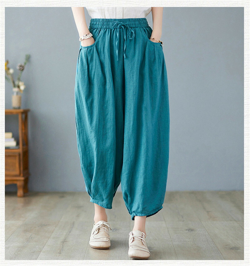 楽天市場】ワイドパンツ パンツ 綿麻パンツ ボトムス ズボン ガウチョ