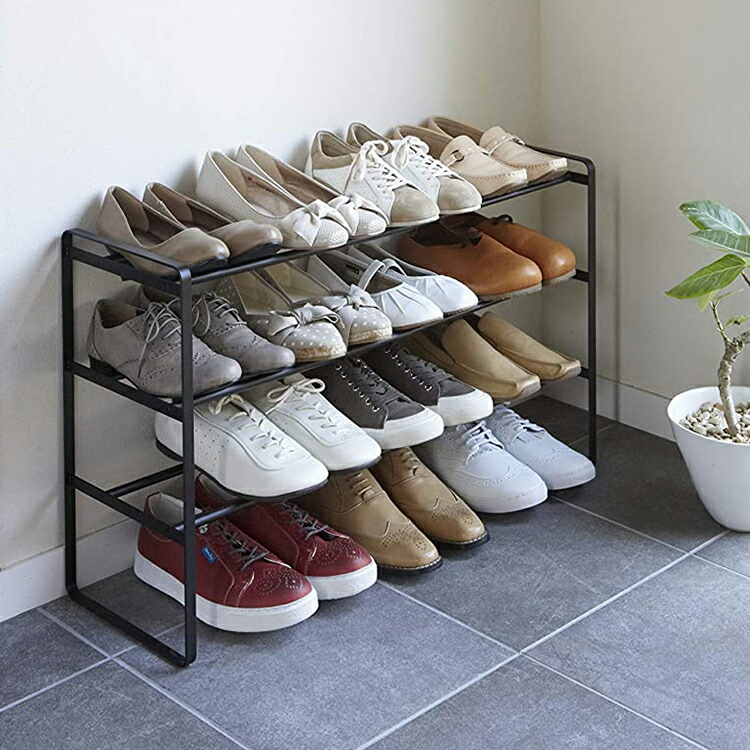 東京都内23区配送無料】定価3万円 シューズラック 収納 靴棚 ガラス