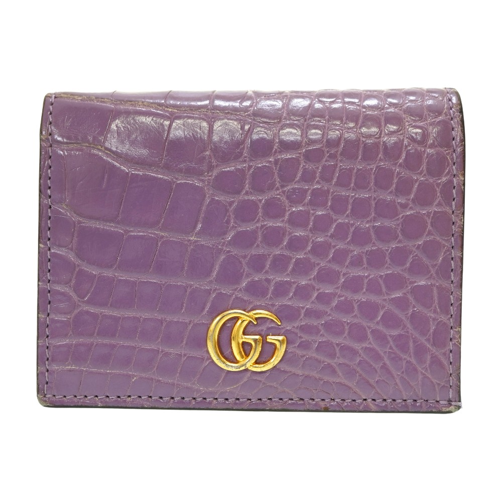 楽天市場】グッチ クロコダイル マーモント コンパクトウォレット