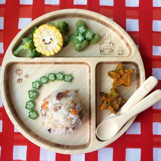 楽天市場】FUNFAM トトロ プレートセット 竹製 食器 スタジオジブリ