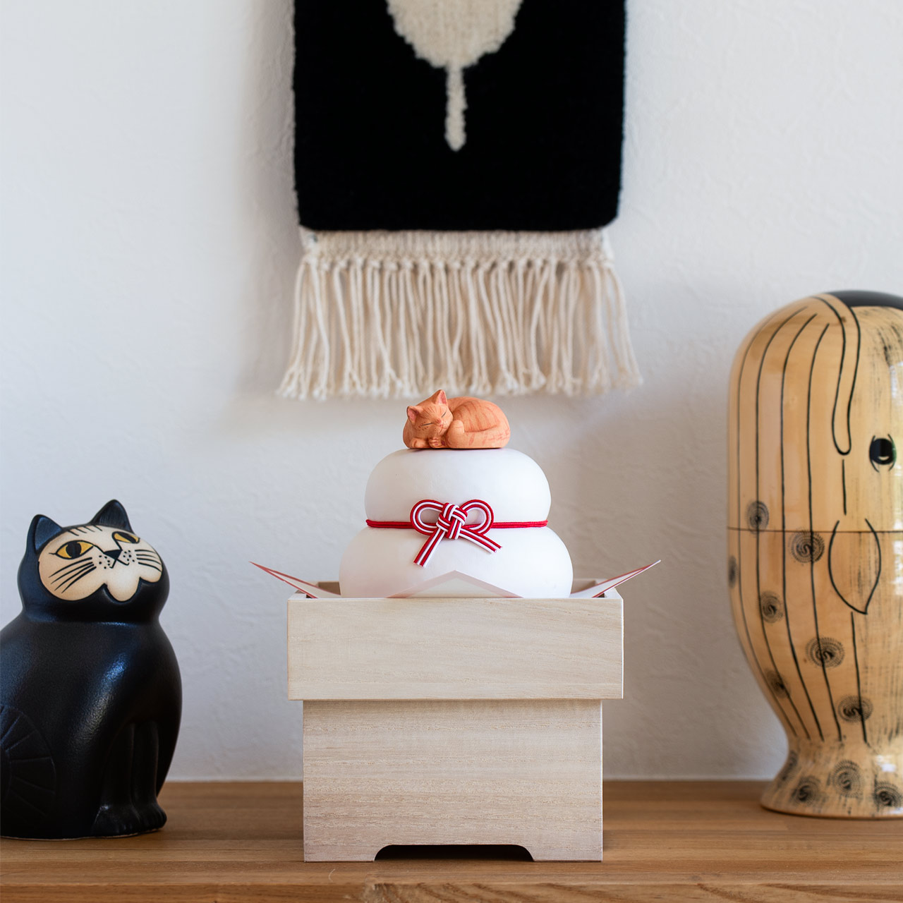 どんぐりアート♡2026年度猫帽子節分BIGオブジェ♡ どんぐりアート