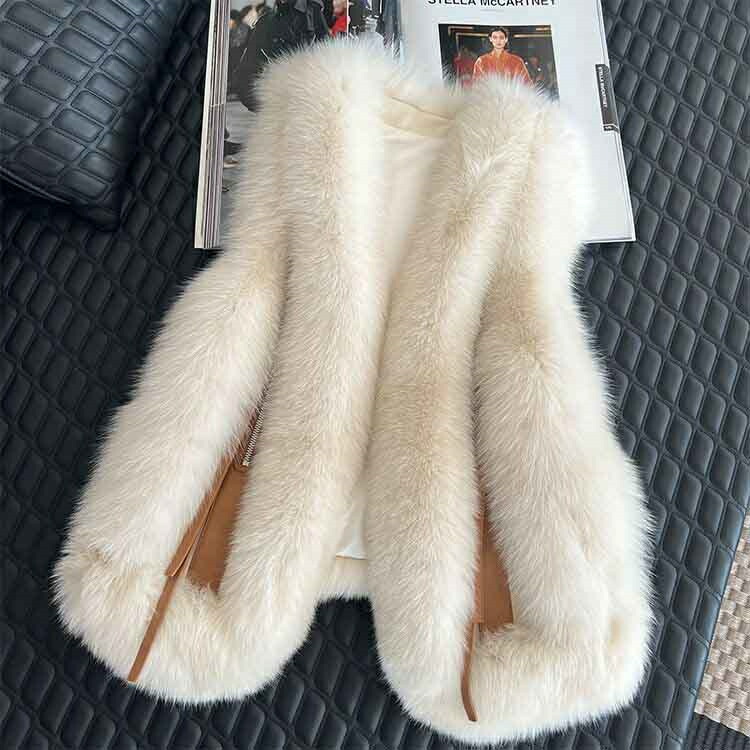 楽天市場】上質フォックスファーベスト ラムレザー使用ショート丈