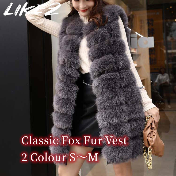 楽天市場】ベスト フォックス リアルファー アウター ミドル