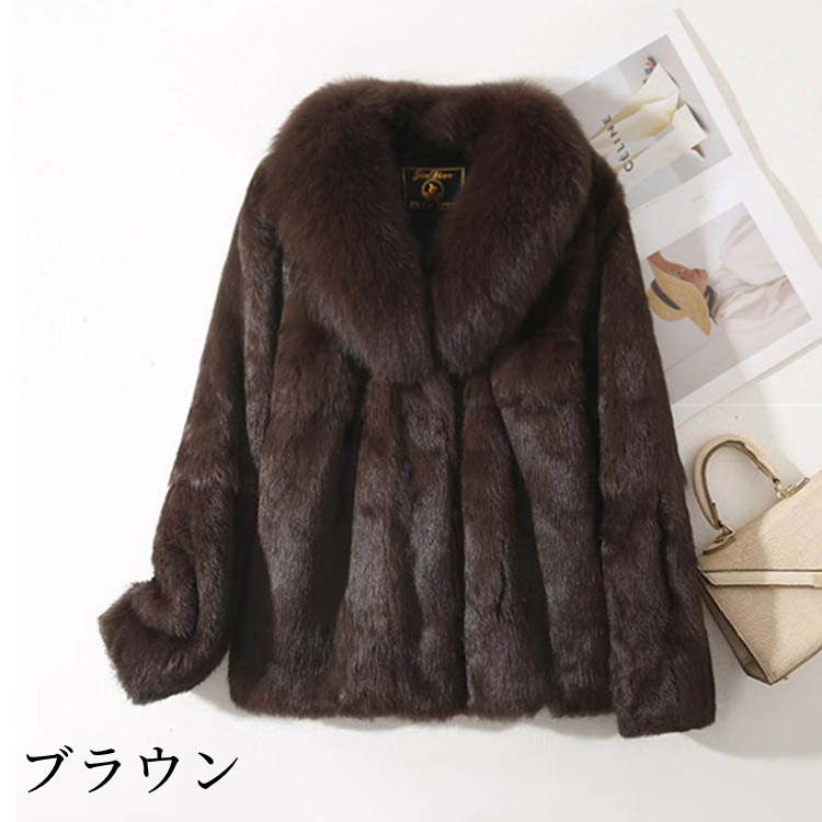 楽天市場】ジャケット ラビット フォックス リアルファー コート