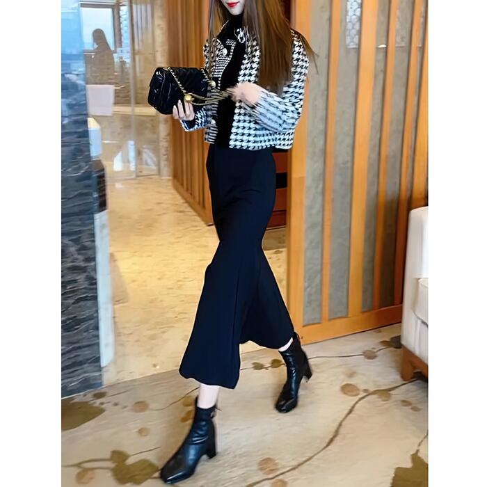 楽天市場】セットアップ 3点セット ジャケット トップス スカート 千鳥