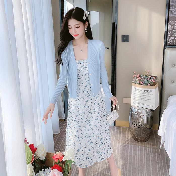 楽天市場】セットアップ 2点セット カーディガン ワンピース 花柄