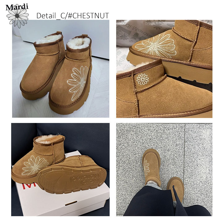 Mardi Mercredi L 25 新品未使用 ムートンブーツシューズ 楽天市場