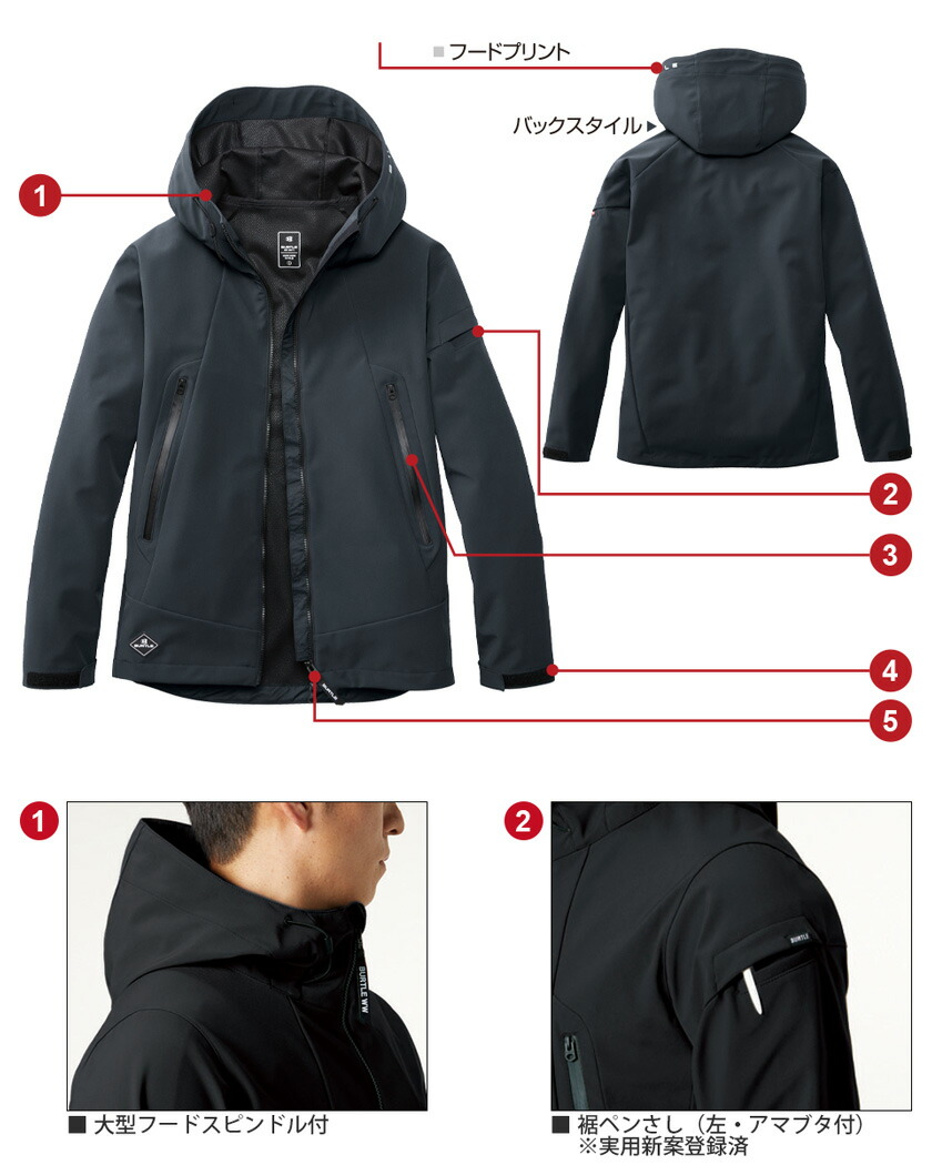 楽天市場】バートル 3190 NL 2025年モデル 作業服 BURTLE フーデッド