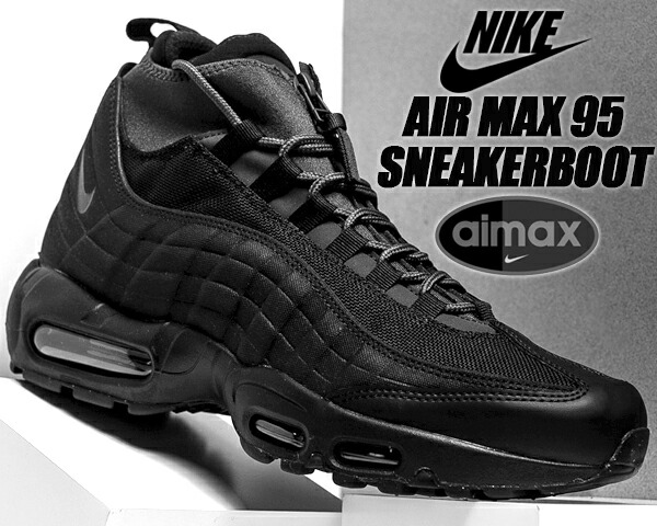 楽天市場】NIKE AIR MAX 95 SNEAKERBOOT black/black-anthracite-white