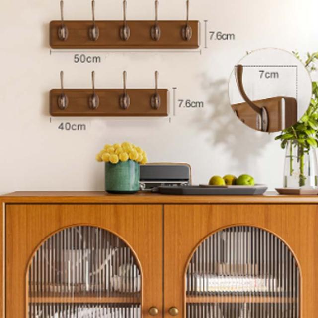 楽天市場】壁掛けフック ウォールハンガー 木製 ウォールフック 4連 5