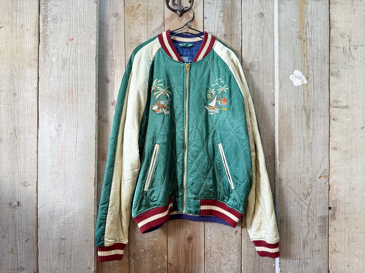 Polo by Ralph Lauren スカジャン サテン スーベニア 刺繍 Polo by