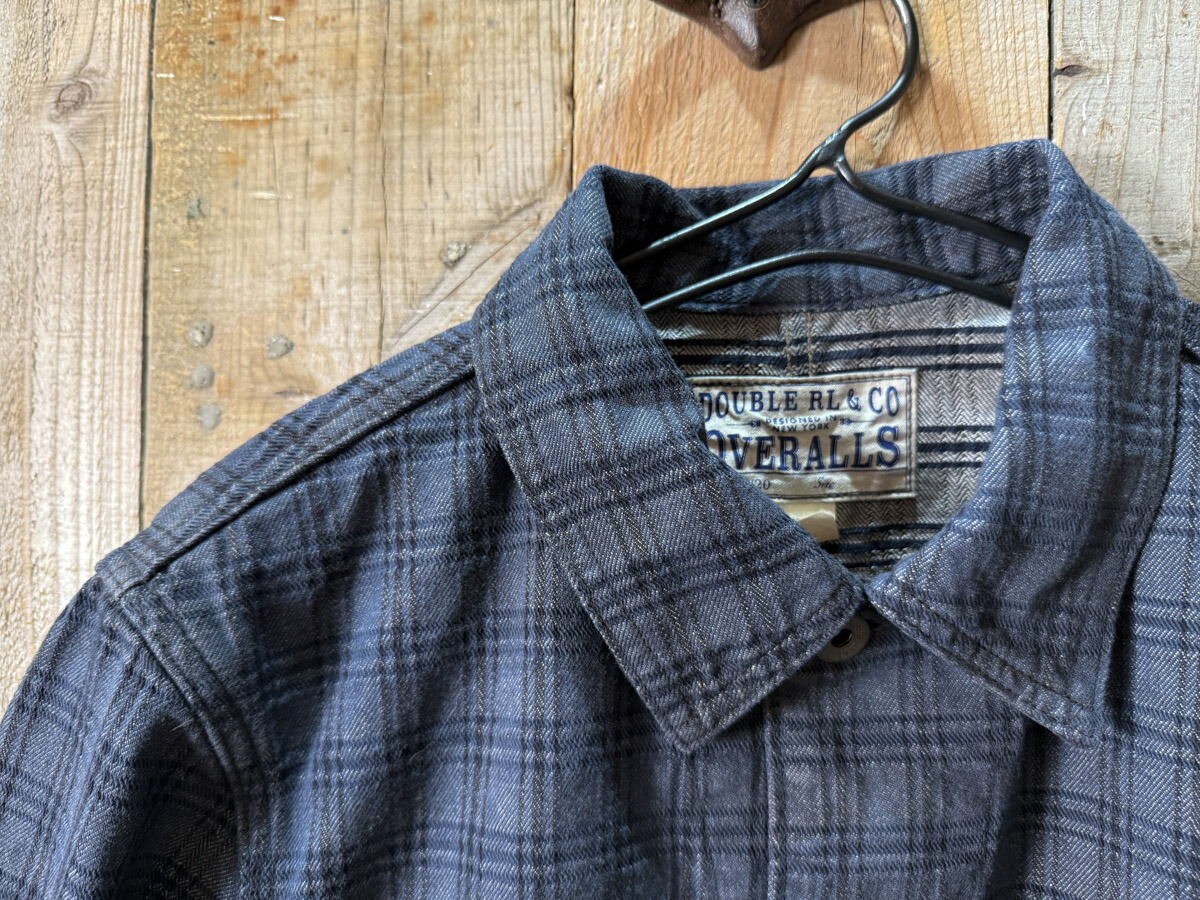 RRL ダブルアールエル カバーオール チェック柄 チャコールグレー 美品
