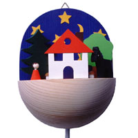 楽天市場】キーナー壁掛けオルゴール月と星の通販