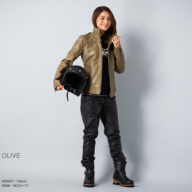 楽天市場】Horn Works 本革 ハイネックシングルライダースジャケット