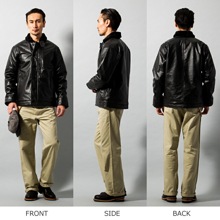 楽天市場】Horn Works 本革 レザーN-1デッキジャケット メンズ ホーン