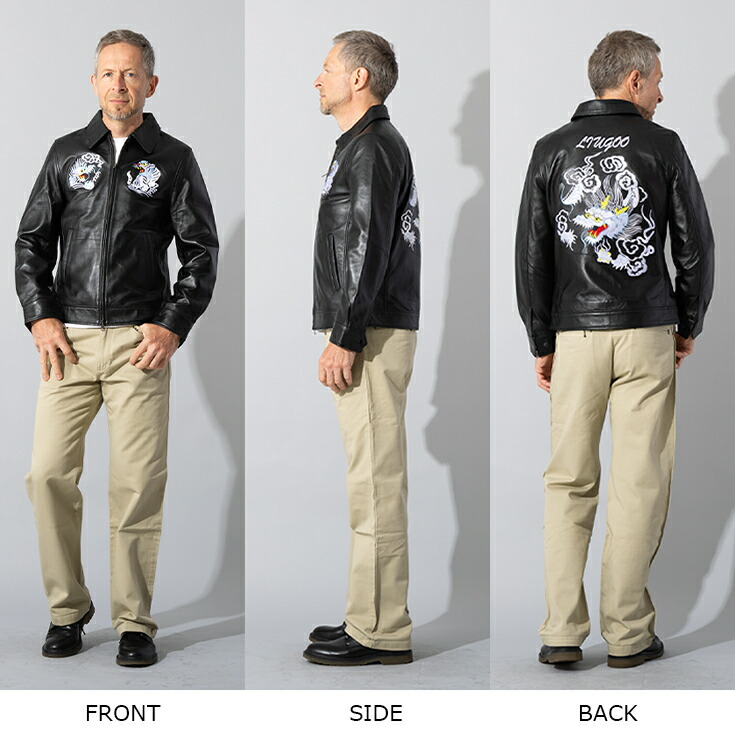 楽天市場】【30%OFFクーポン】Liugoo Leathers 本革 レザースカジャン