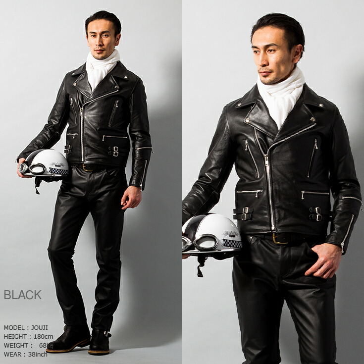 楽天市場】Horn Works 本革 UKタイプ ダブルライダースジャケット