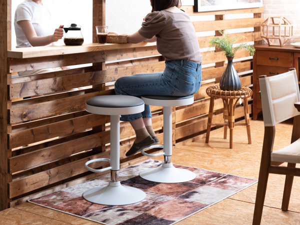 楽天市場】ハイスツール 座面高61〜82cm スツール 高さ調節 昇降式