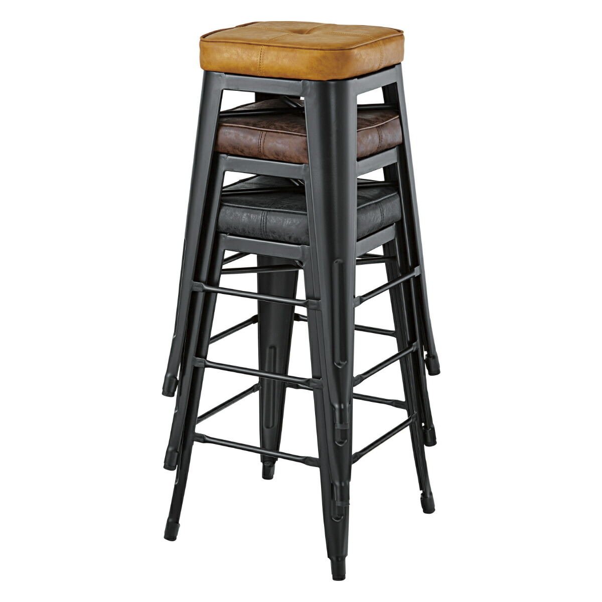 楽天市場】ハイスツール 同色2脚セット 座面高70cm クッションチェア