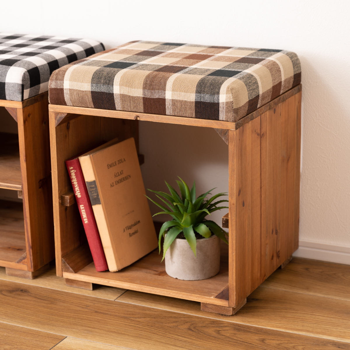 中古 スツール 3脚 チェック 椅子 木 中古 スツール 3脚 チェック 椅子 木