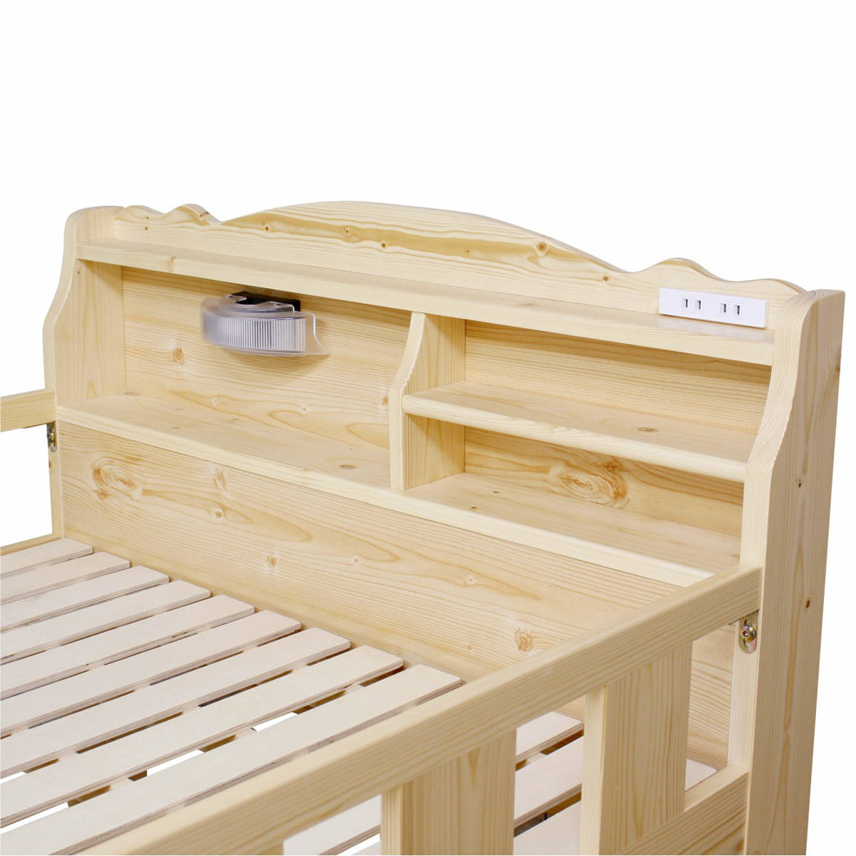 楽天市場】ロフトベッド 木製 はしご コンセント ライト付き 宮付