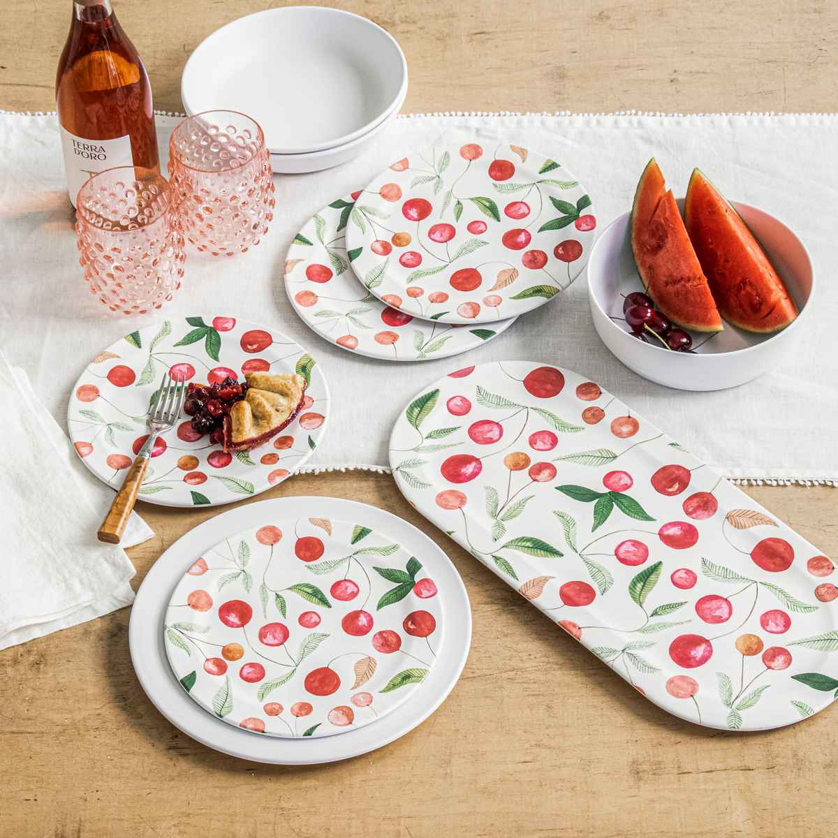 楽天市場】プレート 45cm ベリーズ&チェリーズ プラスチック メラミン