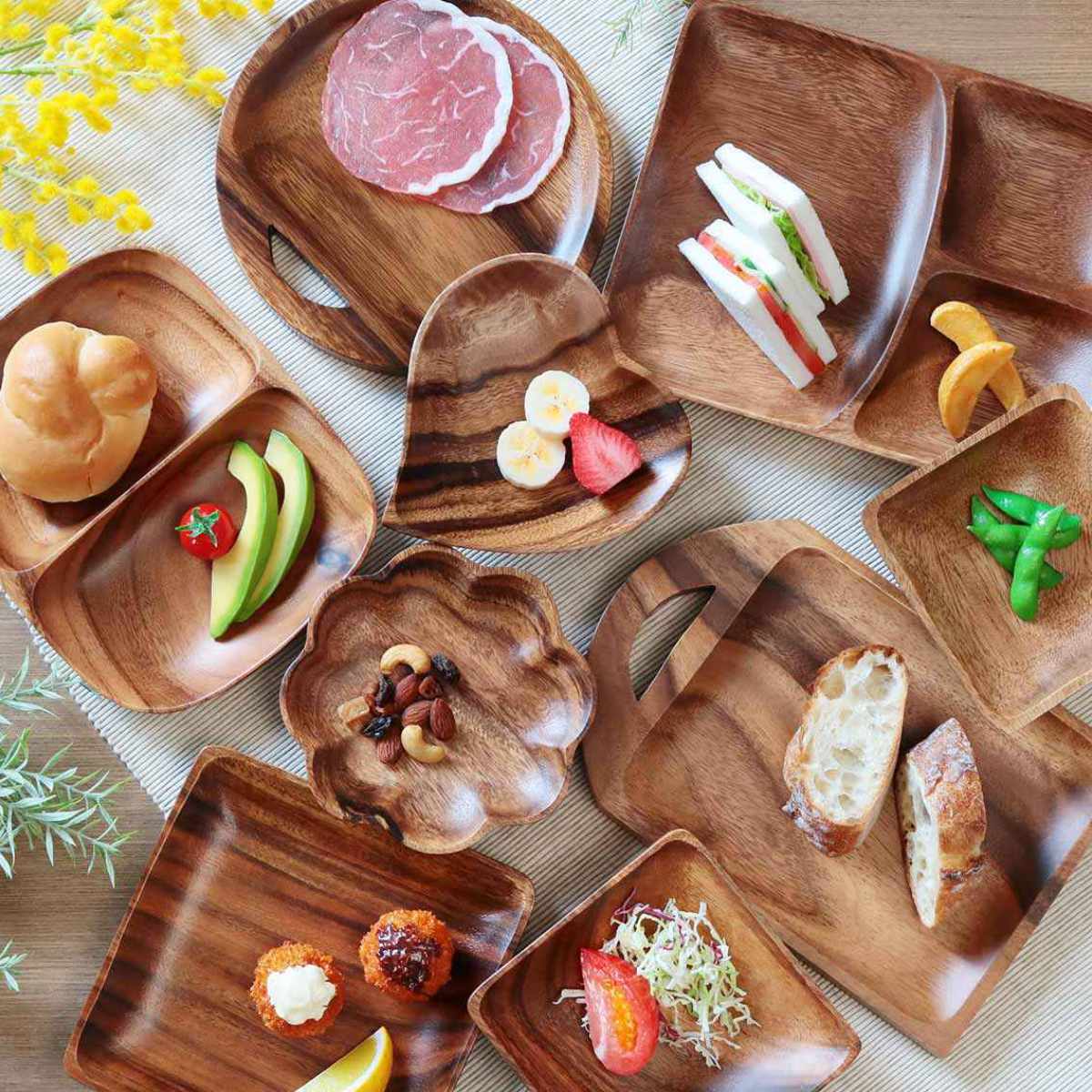 楽天市場】プレート 12.5cm S スクエア アカシア製 食洗機対応 （ 食器