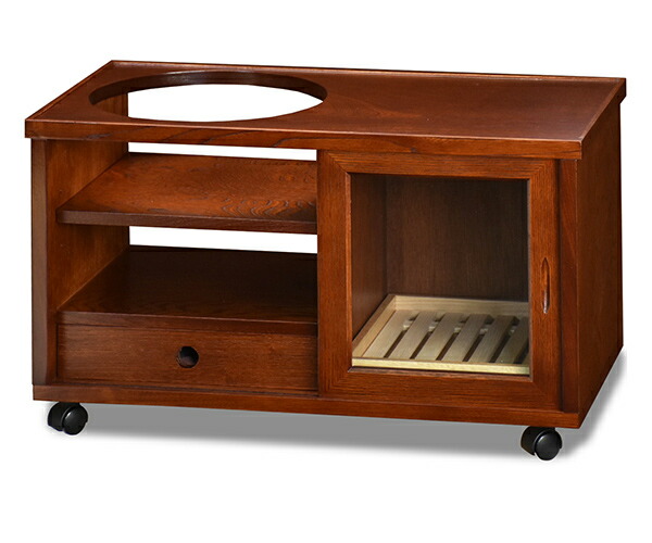 希少】日光杉並木デザイン 木製ポットワゴン 希少】日光杉並木デザイン