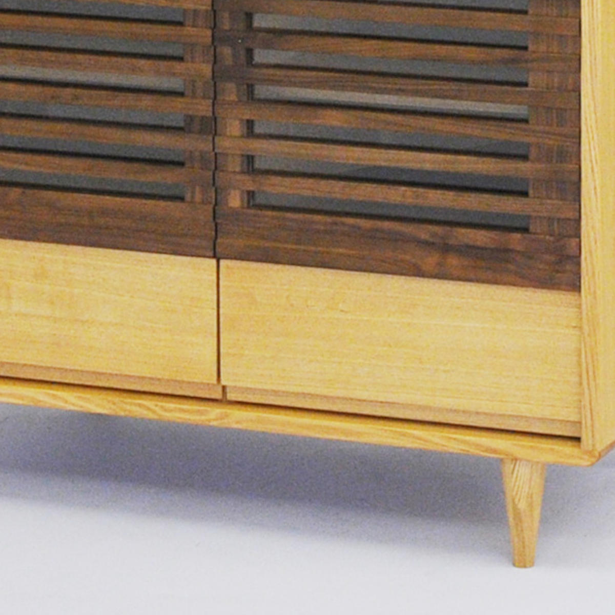 楽天市場】サイドボード 幅85cm キャビネット ルーバーデザイン 無垢材