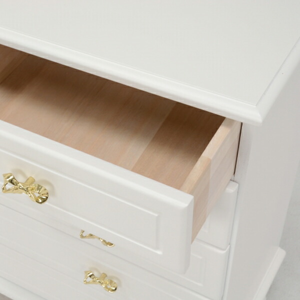 楽天市場】チェスト 5段 洋タンス 姫系 ロマンチック リボン型引手