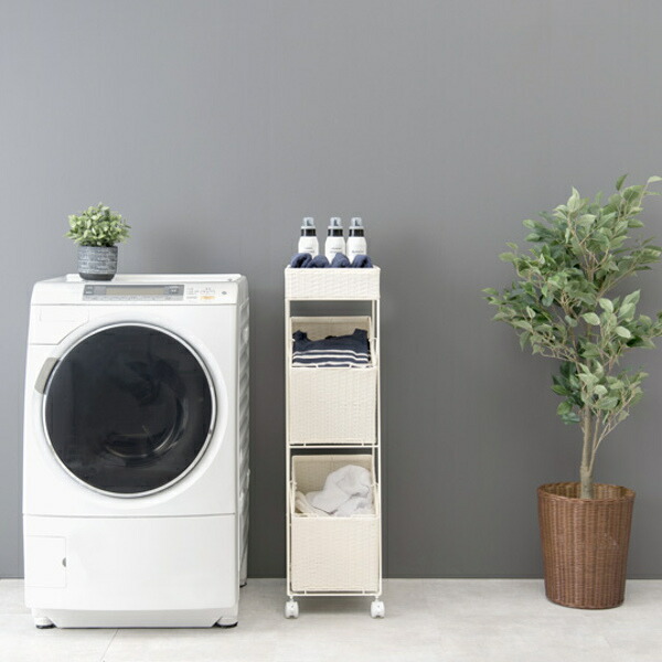 楽天市場】ランドリーラック 3段 ランドリーワゴン ランドリー