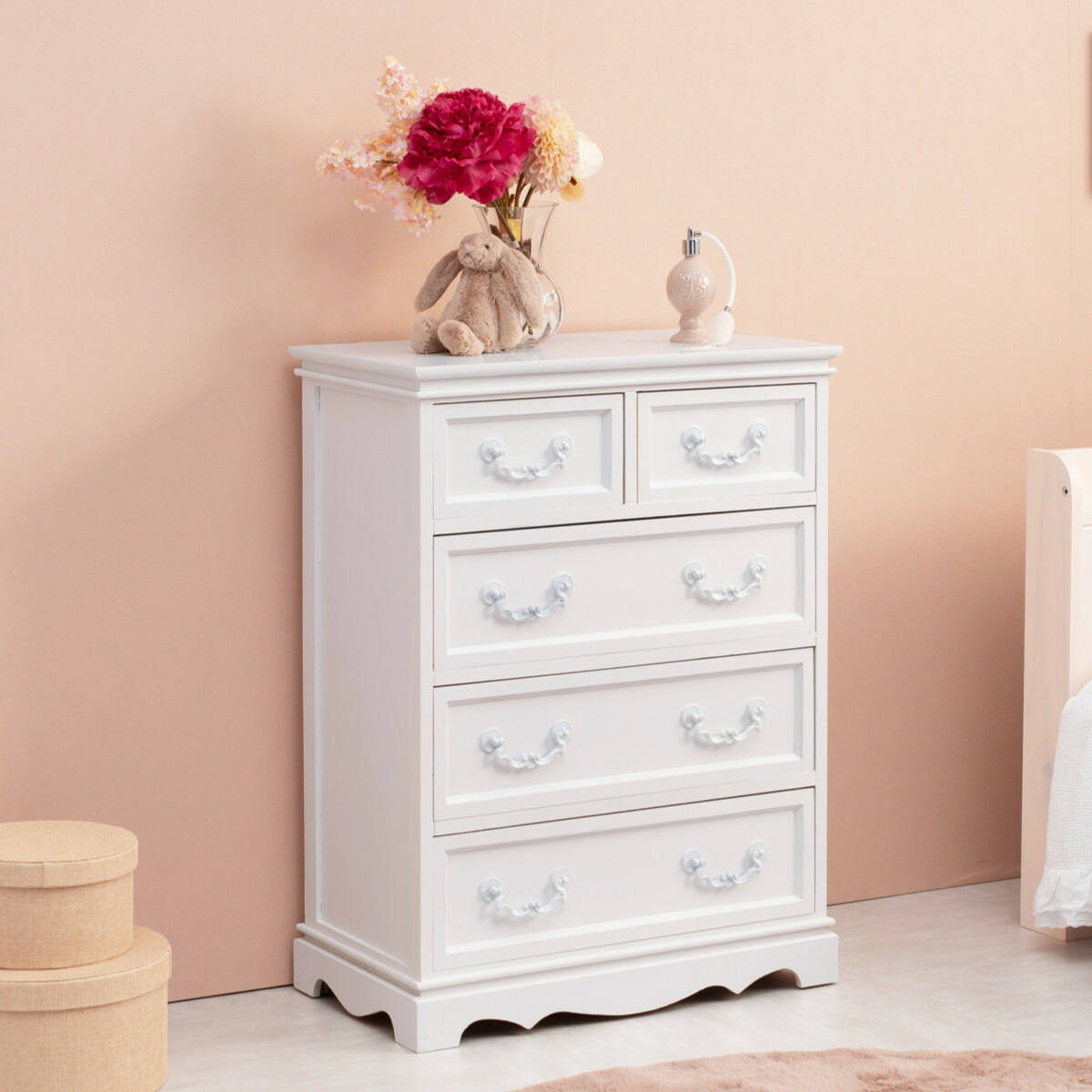 楽天市場】チェスト 4段 木製 カントリー調 シャビーウッド 幅60cm