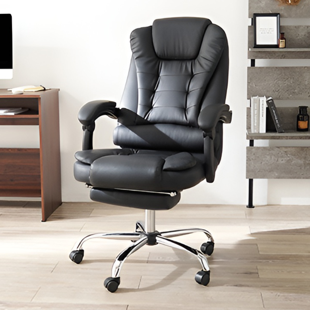 楽天市場】リクライニングチェア 回転式 一人用 フットレスト 座面高47