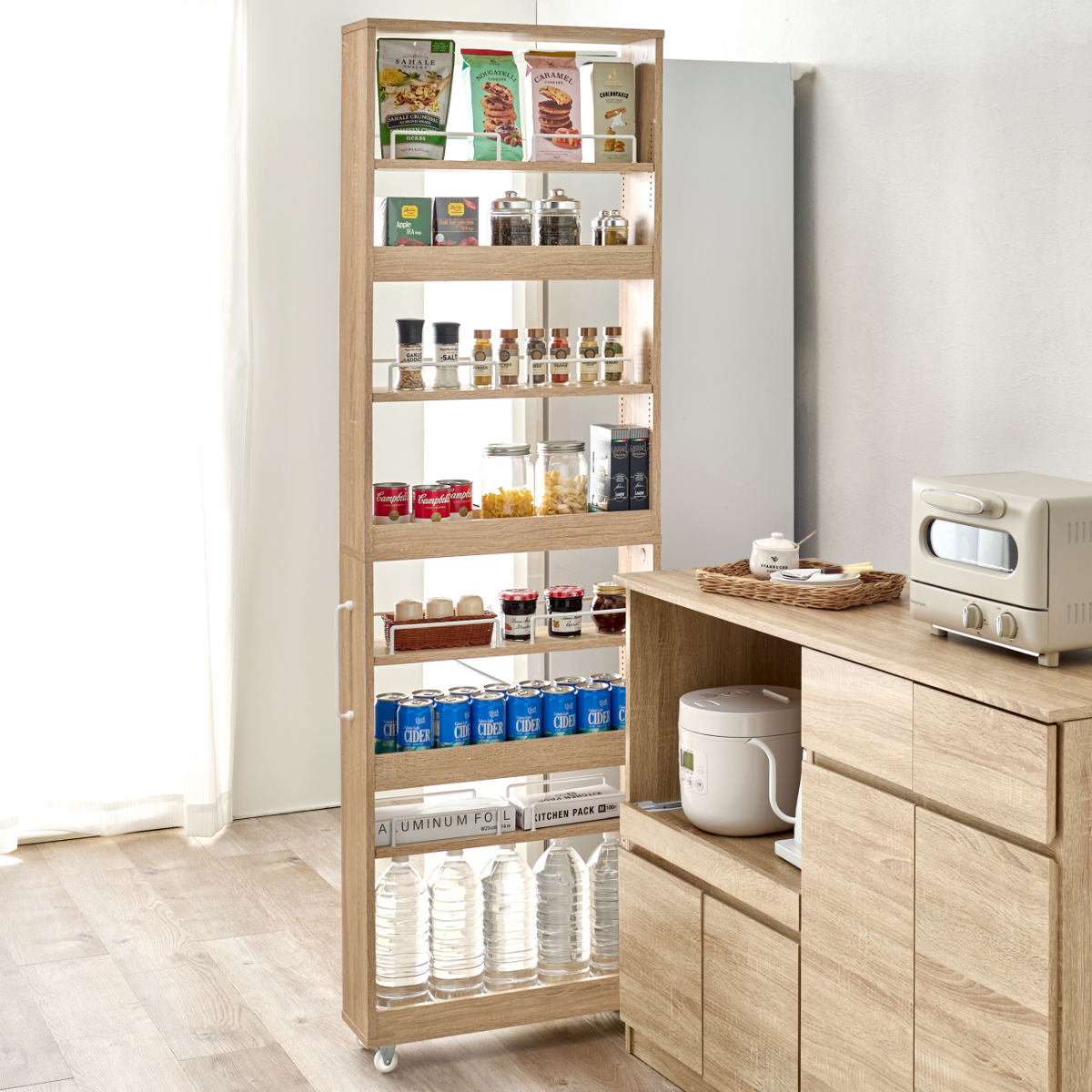 楽天市場】隙間収納ワゴン 幅16cm ハイタイプ キャスター付 （ 隙間